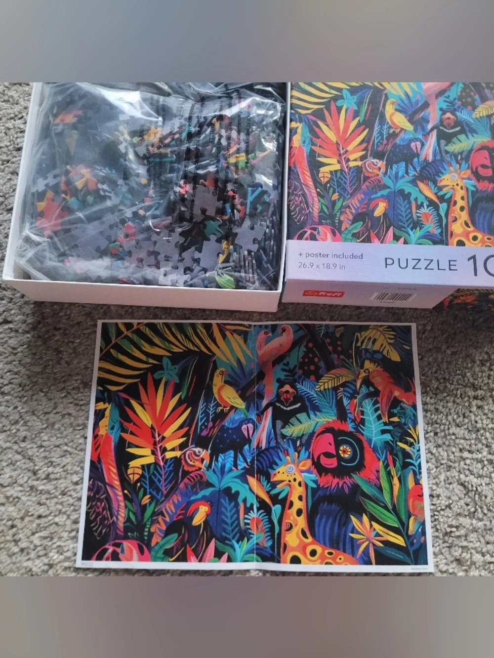 1000-Piece Jungle Animals Puzzle - Vibrant Multicolor